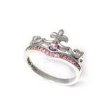 DELICATE TIARA RING w/ PAVÉ PRECIOUS STONE BAND