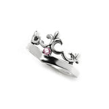 DELICATE TIARA RING w/ SINGLE PRECIOUS STONE