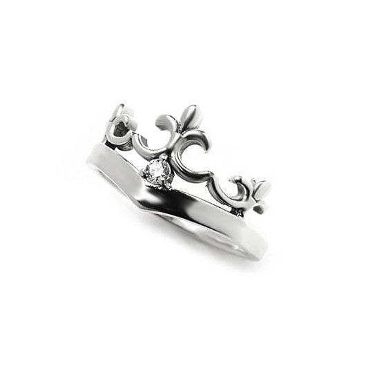 DELICATE TIARA RING w/ SINGLE PRECIOUS STONE