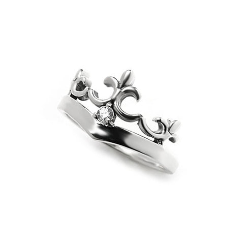 DELICATE TIARA RING w/ SINGLE PRECIOUS STONE