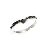 DELICATE TIARA BAND RING w/ PAVÉ CZ BAND