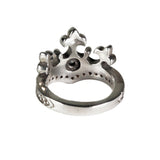 QUEEN TIARA RING w/ CZ & PAVÉ CZ BAND