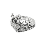 QUEEN TIARA RING w/ CZ & PAVÉ CZ BAND