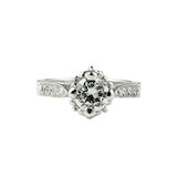 CATHEDRAL RING w/ CZ AND CZ BASE
