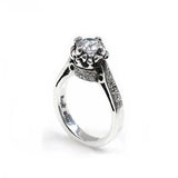 CATHEDRAL RING w/ CZ AND CZ BASE