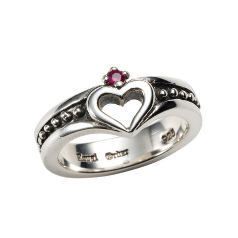 KALI HEART RING w/ CZ