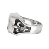 FLEUR DE LIS SQUARE RING w/ CZ