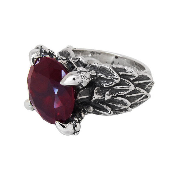 FEATHERED CLAW RING w/ CZ