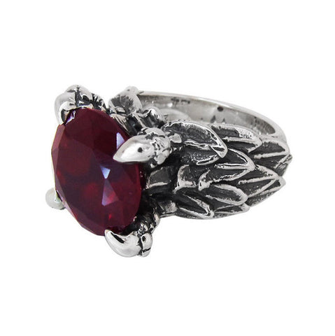 FEATHERED CLAW RING w/ CZ