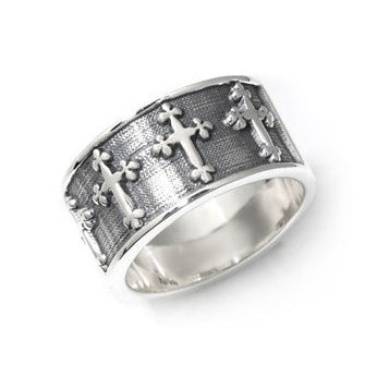 REPEATED CROSS BAND RING