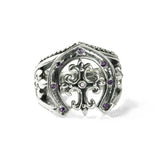 HORSESHOE RING w/ CZs