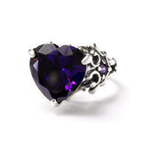 LARGE AMELIA HEART RING w/ CZ