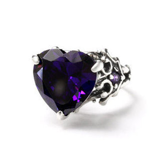LARGE AMELIA HEART RING w/ CZ
