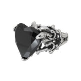 LARGE AMELIA HEART RING w/ CZ