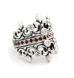 DOUBLE TIARA RING w/ CZ COMBINATION