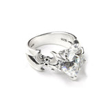 VAMP HEART RING w/ CZ