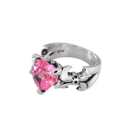 VAMP HEART RING w/ CZ
