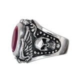 WINGED CROWN w/ SKULLS RING