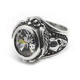 WINGED CROWN w/ SKULLS RING