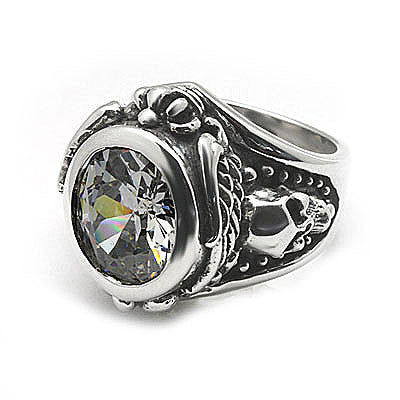 WINGED CROWN w/ SKULLS RING