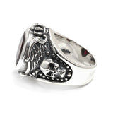 WINGED CROWN w/ SKULLS RING