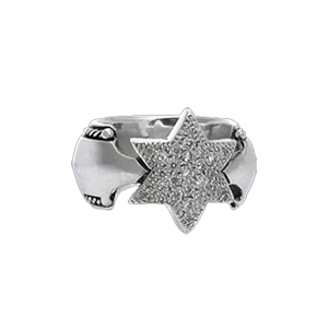 JERUSALEM RING w/ PAVÉ DIAMONDS