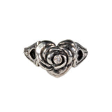 SMALL HEART ROSE RING w/ PRECIOUS STONE