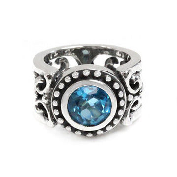 BODELIAN BAND RING w/ ROUND CZ