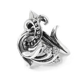 TWISTED FLEUR RING w/ CZ