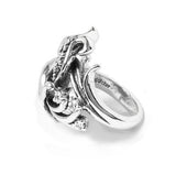 TWISTED FLEUR RING w/ CZ