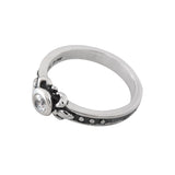 TINY FLEURETTE RING w/ CZ