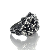 HONOLULU TRIPLE HIBISCUS RING w/ CZs