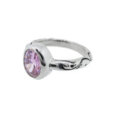 RIBBON BAND w/ OVAL CZ