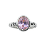 RIBBON BAND w/ OVAL CZ