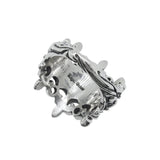 DOUBLE TIARA RIBBON BAND RING w/ PETITE CZ