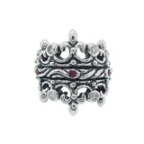 DOUBLE TIARA RIBBON BAND RING w/ PETITE CZ