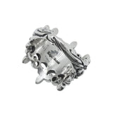 DOUBLE TIARA RIBBON BAND RING w/ CZ