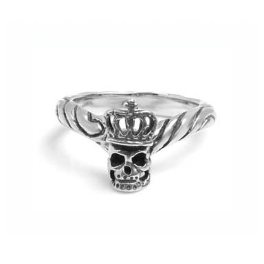 RIBBON TIARA BAND w/ SKULL WEARING CROWN