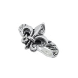 RIBBON TIARA BAND w/ FLEUR-DE-LYS