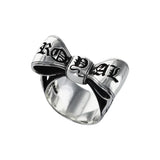 SMOOTH LOGO BOW RING