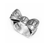 EMBOSSED LOGO BOW RING