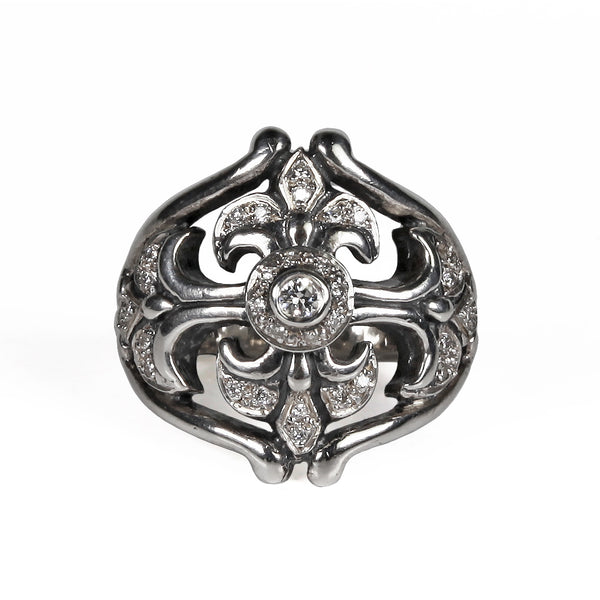 DIANA RING w/ PAVÉ DIAMONDS