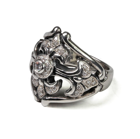 DIANA RING w/ PAVÉ DIAMONDS