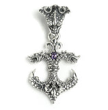 DRAGON ANCHOR PENDANT w/ CZ