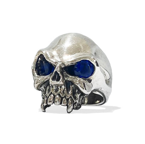 LARGE VAMPIRE SKULL RING w/ CZ EYES