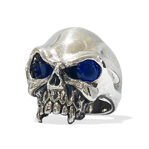 LARGE VAMPIRE SKULL RING w/ CZ EYES
