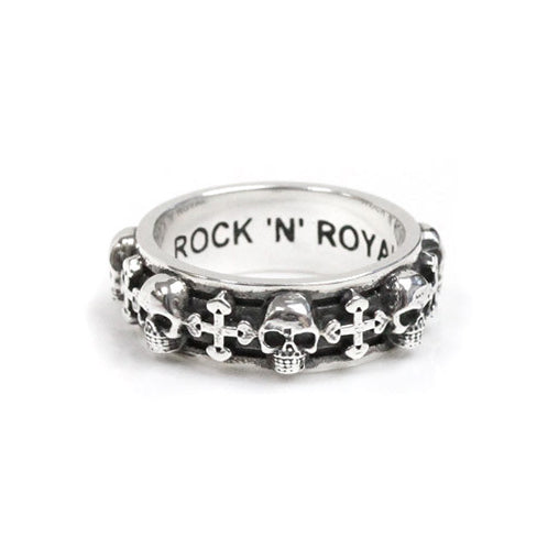 SKULLS & CROSSES RING