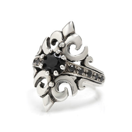 MARGUERITE RING w/ CZ AND CZ BAND