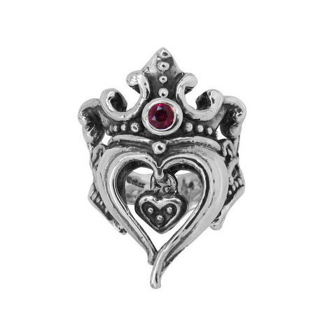 FIONA HEART RING w/ CHARM