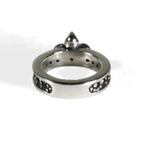 FLEUR DE LIS RING w/ CZ BAND